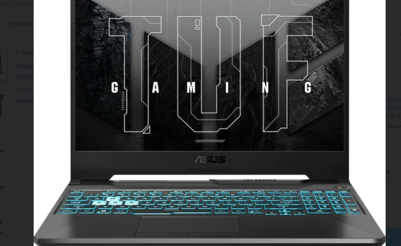 Nešiojamas kompiuteris ASUS TUF Gaming A15, 15.6/AMD Ryzen 7 7445HS