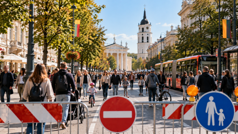 Savaitgalį Vilniaus centrą užpildys pėstieji: bus eismo ribojimų ir keisis autobusų maršrutai