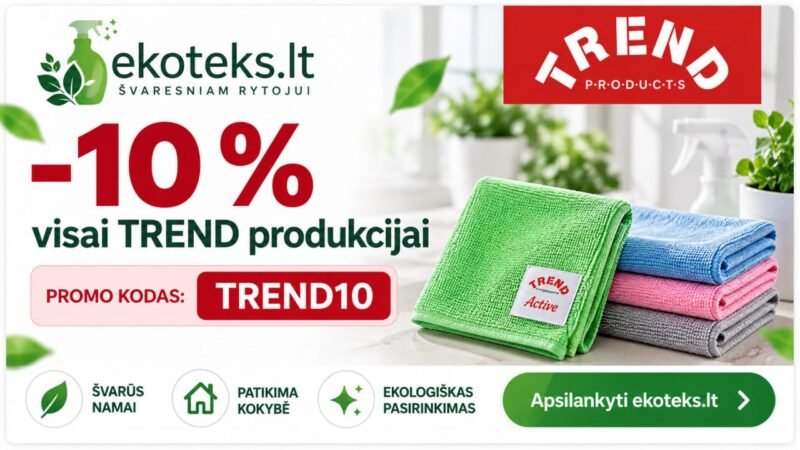 TREND valymo priemonės – paprastesnei ir efektyvesnei švarai.
